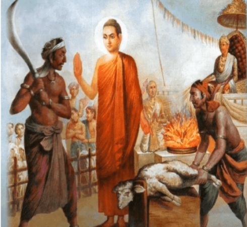 Buddha-saves-Animals-from-sacrifice-by-AbhinavKumar