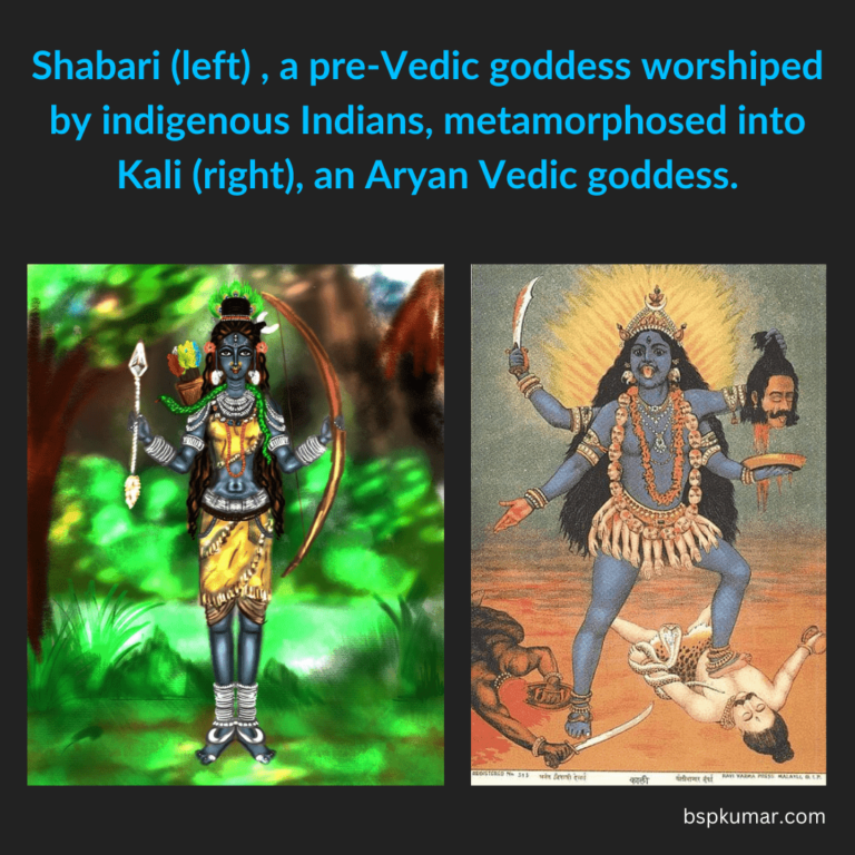 Pre-Vedic goddess Shabari metamorphosed into Vedic god Kali