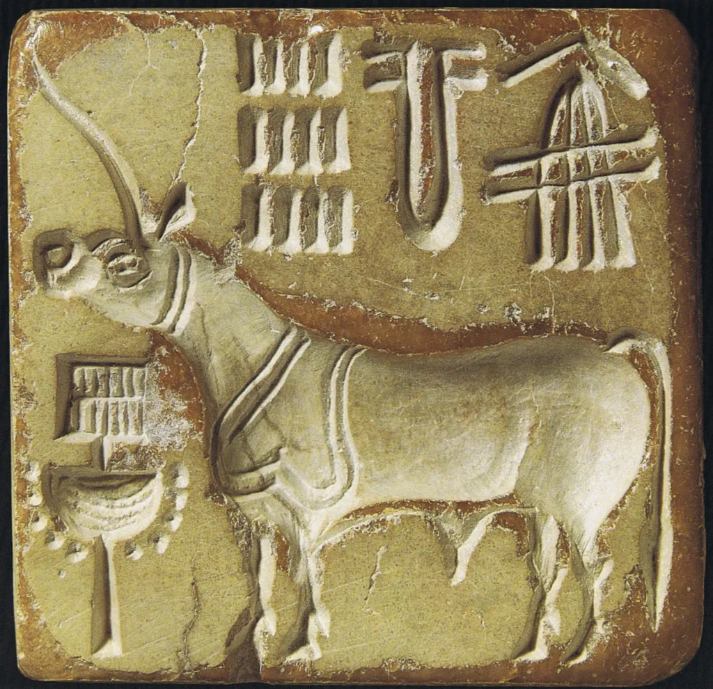 one-horned bull in Mohenjo-Daro - Indus Valley Civilization